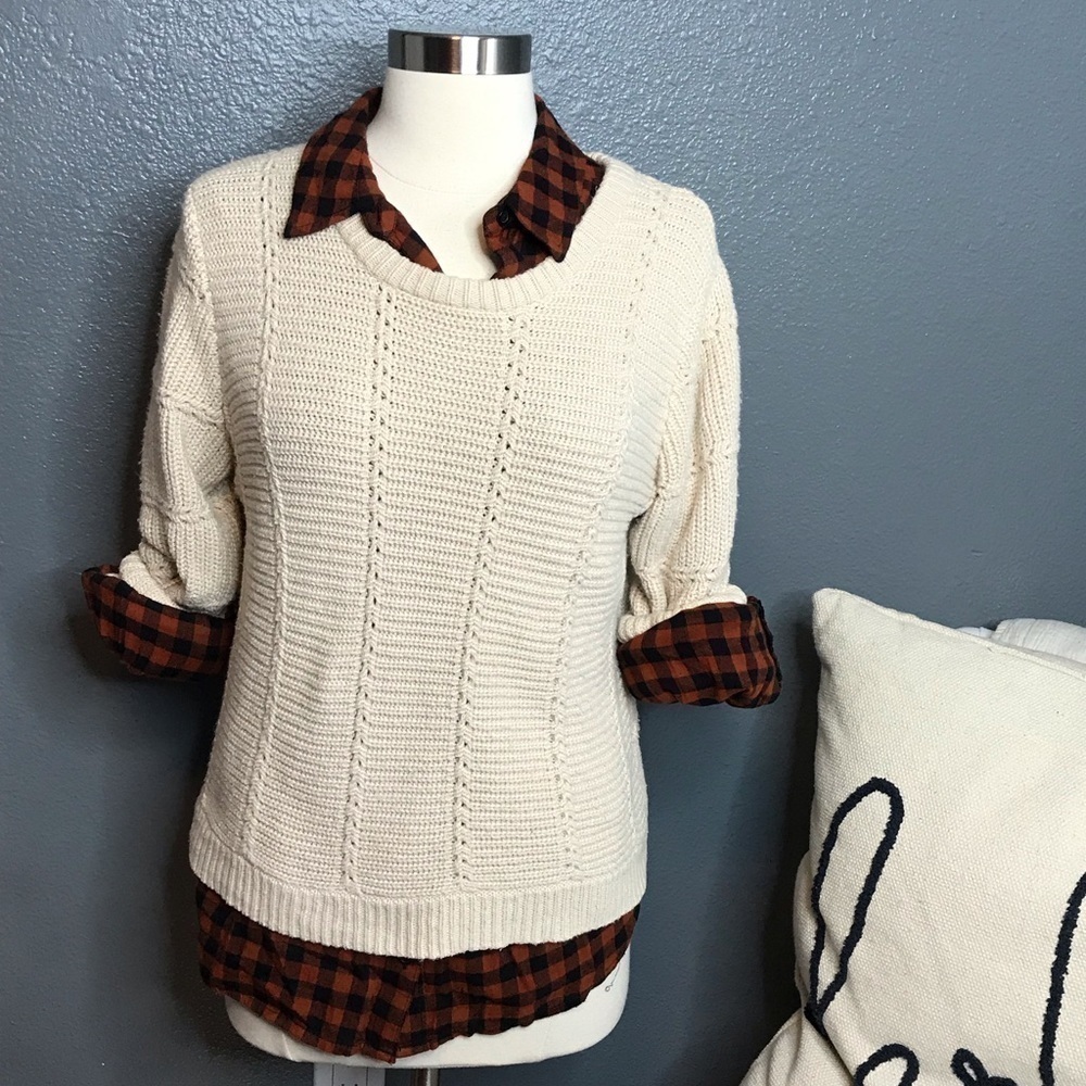 Madewell cream sweater size small